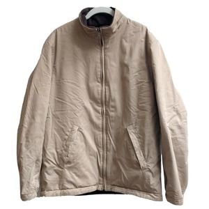 Nautica Reversible Jacket Fleece Twill Dark Brown